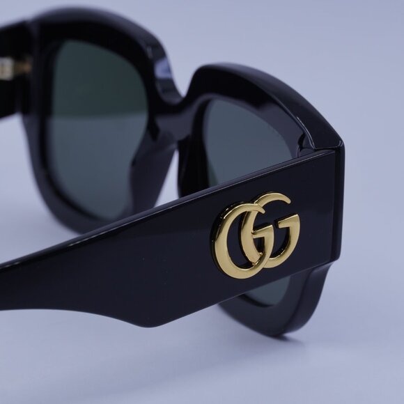 Gucci GG1546S 001 Sunglasses Black Square Frame, Grey Lenses main image 8